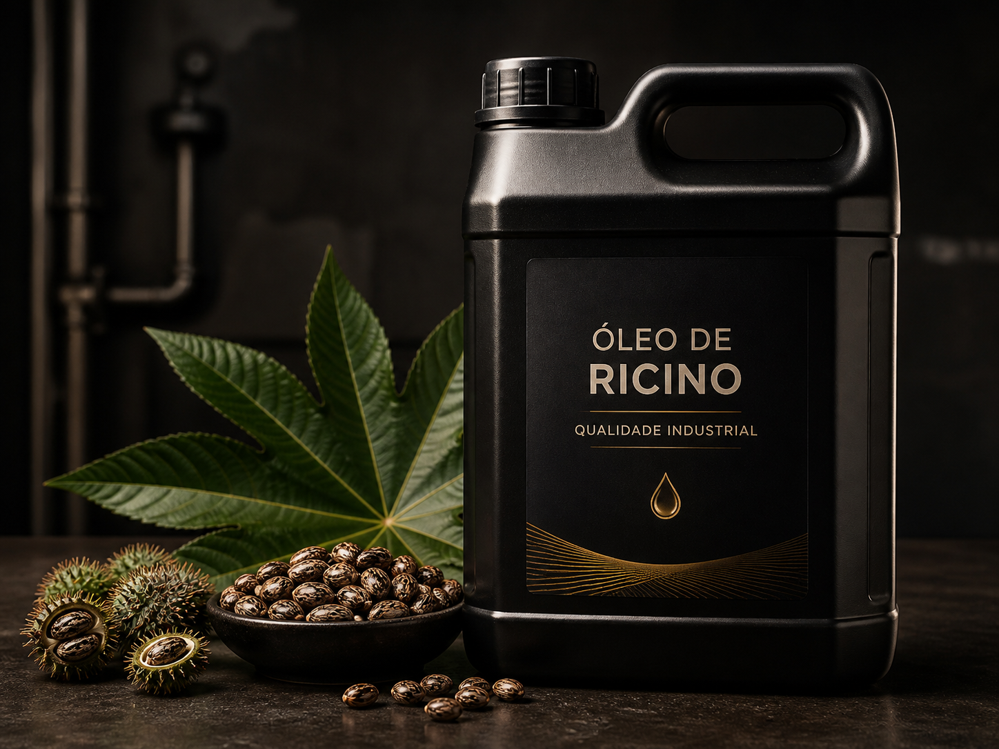Óleo de ricino para uso industrial